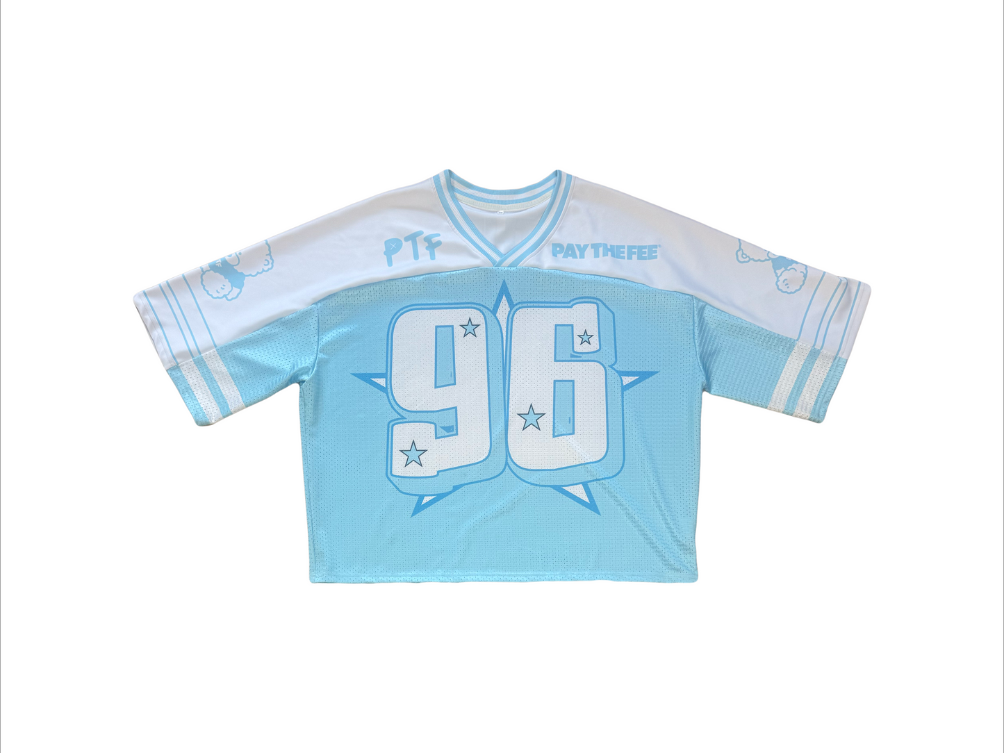PTF Football Jersey, Baby Blue/White