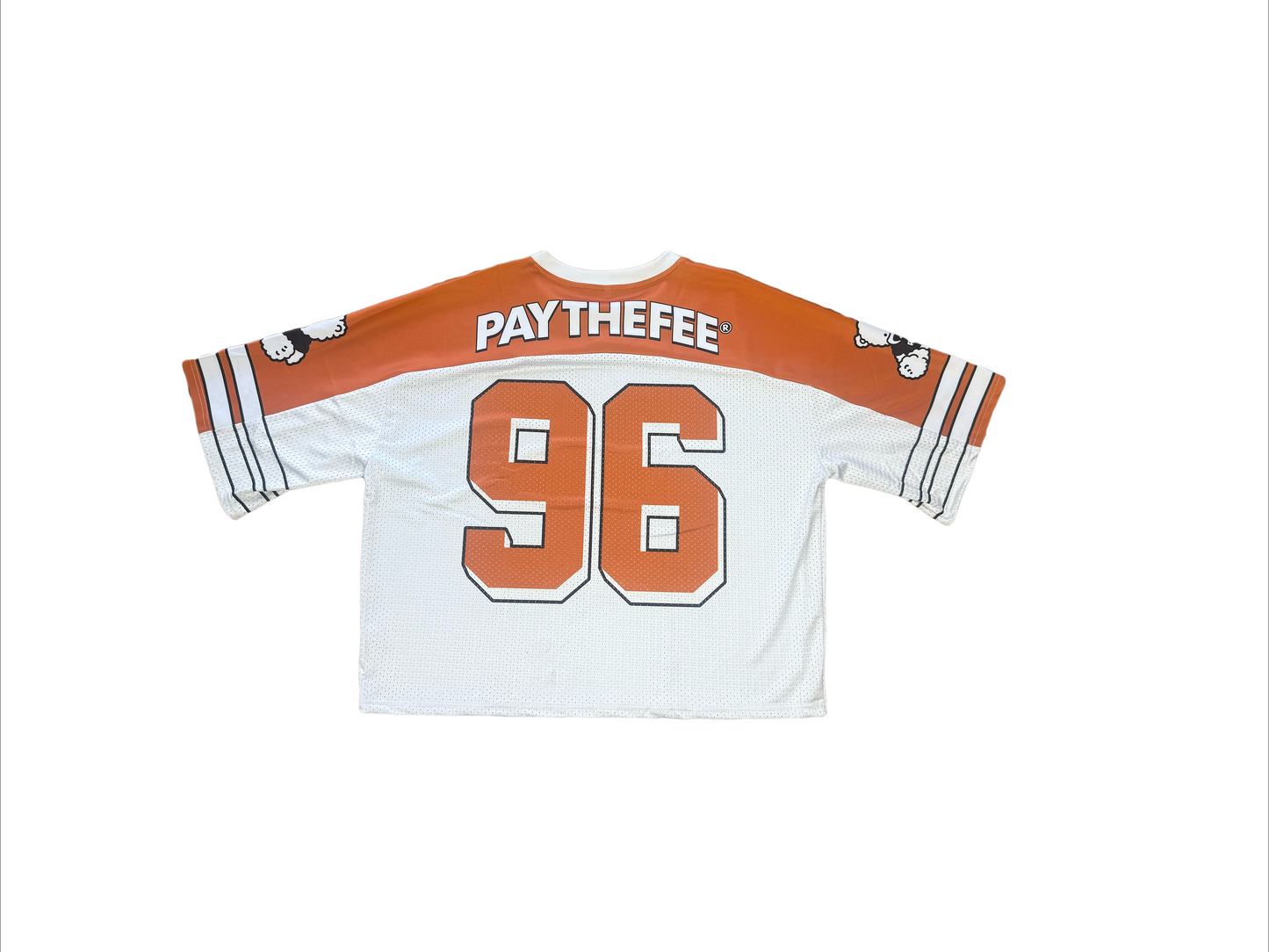 PTF Football Jersey, White/Texas Orange
