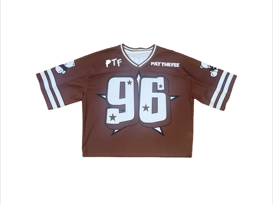 PTF Football Jersey, Brown/White